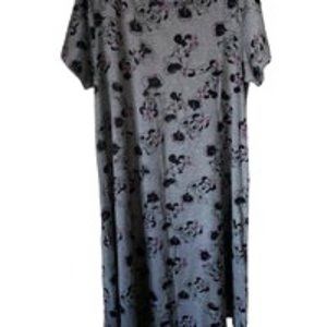 LuLaRoe Gray Floral High Low Dress